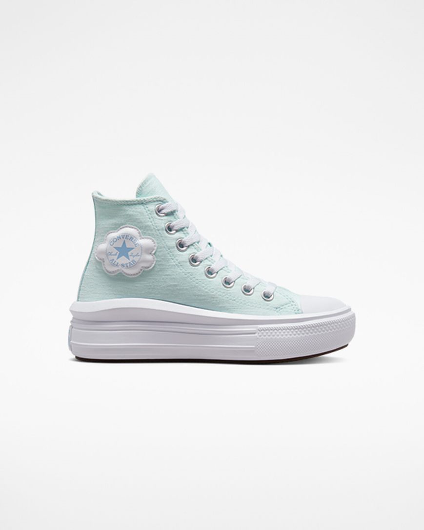 Topanky Na Platforme Converse Chuck Taylor All Star Move Cloud Patch Vysoke Dievcenske Modre | SK IFOUK2